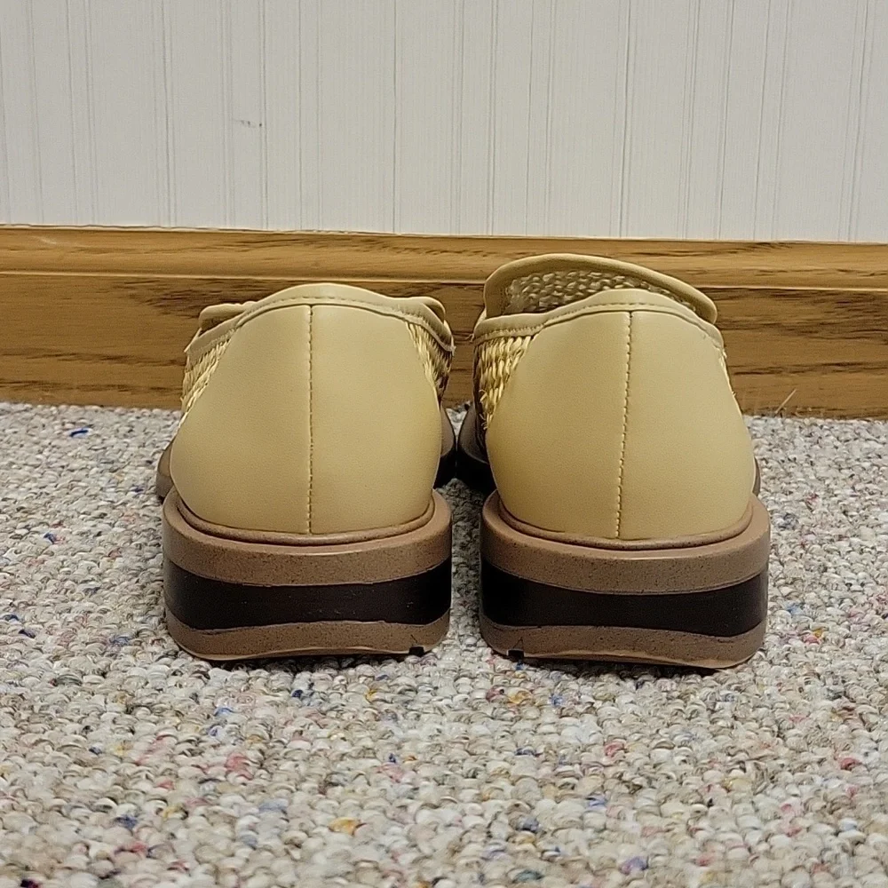 Sarto Woven Slip-On Loafer in Tan Women's 6.5 Office Business School